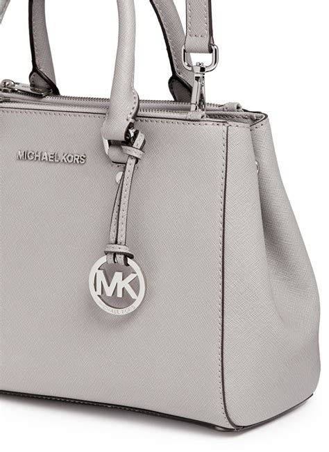 michael kors gray saffiano leather sutton medium|Sutton Medium Saffiano Leather Satchel .